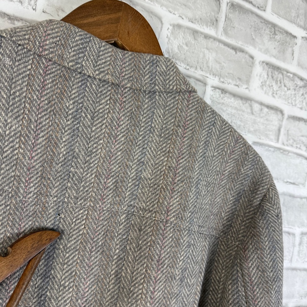 Pendleton Virgin Wool Gray Tweed Herringbone 2 Bu… - image 6
